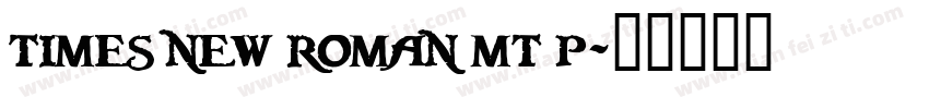 times new roman mt p字体转换